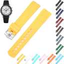 20mm Rubber Band For Omega Speedmaster Watches, Premium Silicone Watch Band Straps for Omega Moonswatch x Swatch Men & Women - Multiple Colors