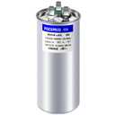 [UL Recognized] FOCSPROD 40+5 uF 40/5 MFD 6% 370V/440V CBB65 AC Capacitor, Dual Run Round Capacitor Replacement, 40 5 uF 440 Volt HVAC for AC Unit Fan Motor Start or Heat Pump or Condenser Straight