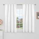 BGment Blackout Curtains 40 Inch Length for Small Window - 38 x 40 inch Curtains Rod Pocket and Back Tab Thermal Room Darkening Curtains for Kitchen/Cafe Room, 2 Window Panels, Pure White
