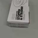 Sink Drain Strainer - Sink Stopper, 3 in 1 Kitchen Stainless Steel Drain Plug with Anti-Clog Basket, Pop-Up Cover Fits Standard 3-1/2 Openings for Double Bowl Kitchen Sinks (Silver)