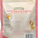Triple Flavor Kabobs Cat Treat, 1 Ounce Bag, Long-Lasting Playtime Treat for Cats Made with Real Chicken, Salmon & Tuna