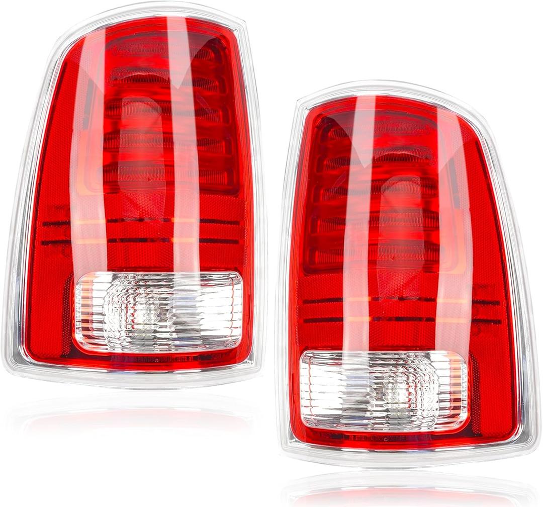 LED Tail Light Assembly Compatible With 2013-2018 Dodge Ram 1500,2014-2018 Ram 2500 3500 Driver and Passenger Side Outer Tail Lamp Replace# CH2800202