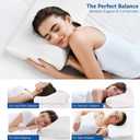 ZAMAT Memory Foam Pillow for Neck Pain Relief, Adjustable Ergonomic Cervical Pillow for Sleeping, Orthopedic Neck Pillow with Washable Cover, Bed Pillows for Side, Back, Stomach Sleepers, Standard