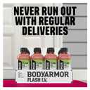 BODYARMOR Flash I.V. Zero Sugar Electrolyte Beverage, Lemon Lime, Hydration Drink For Rapid Rehydration, Post Workout Recovery, 20 Fl Oz (Pack of 12)