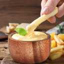 Didaey 8 Pcs Small Wooden Dipping Bowls Condiments Mini Wood Small Serving Bowls 3. 2 x 2. 4 Inches with 8 Spoons for Salad with Serving Utensils for Sauces, Nuts, Ketchup, Herb