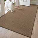 DEXI Indoor Entryway Door Mat 4x6 Washable Entry Doormat, Taupe | Non Slip Low Profile, Front Entrance Mats Dirt Trapper for Inside House Floor Patio Backdoor, 48" X 72"