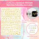 2 x 1730 Alphabet Letter Stickers, 10 Sheets Self Adhesive Monogram Stickers Upgraded Cute Handwriting Letter Vinyl Stickers for DIY Crafts Art Making Cards Notebook Decor (Black, Sans Serif M)