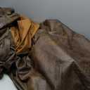 Sectional Couch Covers, Leather Look Sofa Cover L Shape 2PCS Soft Stretch Slipcover for Sectional Sofa, Non Slip Furniture Protector (3 Seat Sofa + 3 Seat Right Chaise, Dark Brown)