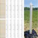 10 Set 48 Inch Tree Protector Set Include 10 Pcs Miracle Tree Grow Tube and 10 Fixing Stake with 50 Zip Ties 20 Mesh Bird Nets Plant Shelter Plant Protector for Outdoor Vented Sapling Watering