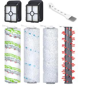 4 Brush Rolls and 2 HEPA Filters Replacement Parts Compatible with Bissell CrossWave 2554 2554A 2590 2593 2596 and HydroSteam 35151 3515 35152 3513 3518 Cordless Wet Dry Vac