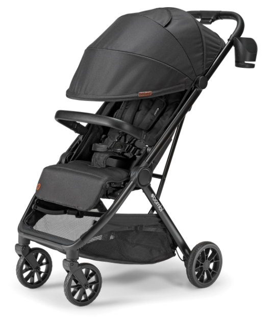 Bombi Bbee V2 Lightweight Baby Stroller - Premium Vegan Leather, One-Hand Fold, Infinite Recline, Aircraft-Grade Aluminum Frame, XXL Canopy, and Ample Storage Umbrella Stroller 