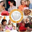 8 Inch Heart Shaped Cake Pan with 50 Pieces Parchment Paper,Non-stick Aluminum Heart Cake Pan Baking Tin for Birthday Wedding