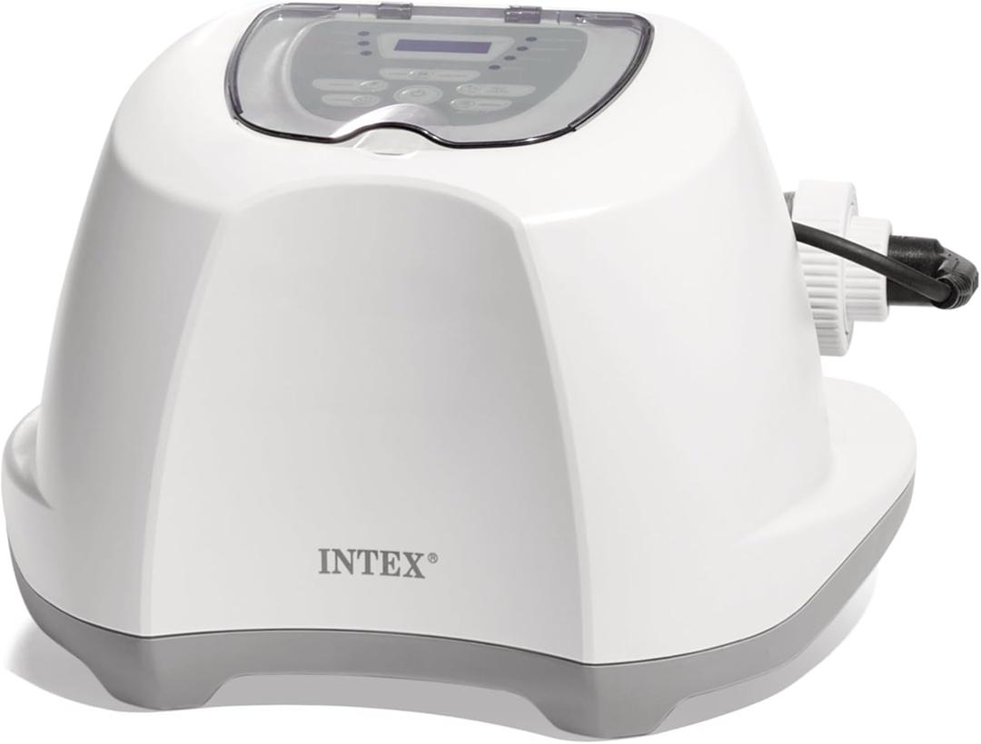 INTEX Krystal Clear Saltwater Pool Chlorine System for Above Ground Pools up to 8,500 Gallons, Pool Cleaner with Automatic Timer and Self Cleaning