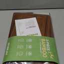 Bamboo Cutting Board for Kitchen, 3-Piece Set with Juice Grooves, Side Handles & Non-Slip Mats  Durable Bamboo Chopping Board for Meat, Vegetables and Fruits (Carbonized brown)