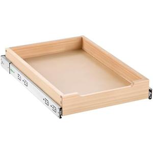 VEVOR Pull Out Cabinet Organizer, 14"W x 21"D Cabinet Drawer, Soft Close Slide out Shelf, Heavy-Duty Sliding Wood Drawer, Bottom and Side Assembly Base Cabinet Organization for Kitchen Pantry Bathroom