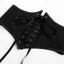 Scarlet Darkness Corset Belt for Women Floral Lace Up Boned Underbust Corset Waist Belts (Black) 6