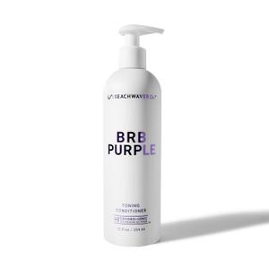Beachwaver BRB Blonde Purple Conditioner - Full Size (12 Oz) | Anti-Brass Toning Conditioner w/HiX Vegan Bond Multipliers | Moisturizing, Sulfate-Free Formula for Blonde & Grey Hair | Brazilian Berry