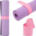 Yoga Mat Strap, One Snap Yoga Mat Slap Band for Keep Mats Tightly Rolled, Elastic One Snap Straps Band Fits Most Size Workout, Exercise, and Pilates Mats(20" L x 2" W)