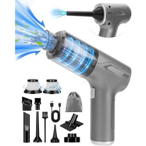 Car Handheld Vacuum Cordless 4 in 1, 20000PA Car Vacuums Cleaner Portable Brushless Motor High Power Suction, Mini Hand Held Dust Busters Rechargeable with Multi Accessories for Home/Pet (Silver)