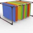 Walnut Hanging File Folder Frame, File Cabinet Organizer for Letter Size, 12.6 Wide x 18 Long x 9.125" Height, File Cabinet Rails Hanging Files in File Drawers (Bright Brown)