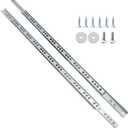 15.7 Inch Drawer Slides, Metal Drawer Slide Small Drawer Rails Ball Bearing Two Way Slide Track Rail Pack of 12 (0.7" Wide)