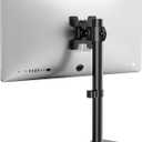 WALI Single Monitor Stand for 13-32 Inch Computer Screens, Freestanding Single Monitor Arm Desk Mount, Universal VESA Monitor Mount 75x75/100x100mm, Adjustable Height and Angle, (MF001), Black