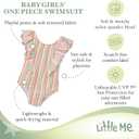 Little Me Baby-Girls Little Girls' UPF 50+ Sun Protection One Piece Swimsuit (4T, Pink Ice Cream Stripe)