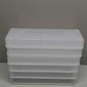 novelinks Plastic Small Storage Bins with Lids for Organizing, Mini Clear Storage Containers and Stackable Storage Box Organizer for Pencil Boxes, Task Boxes, Crayon Boxes (6 Pack Large)