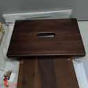 Wooden Step Stool, 9in One Step Stool for Adults, Wooden Beside Step Platform with 550 Load Capacity, Heavy Duty/Portable/Nonslip/Durable Construction Safe Step Support for Bedroom/Home Kitchen (Rich Walnut)