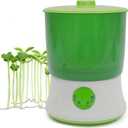 DNYSYSJ 110V Seed Sprouter, 2 Layers Bean Seed Cereal Sprouts Machine Maker Homemade Automatic Seed Sprouter Power-Off Memory Function Sprouter