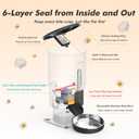 Automatic Cat Feeder - 5L Anti-Clog Cat Food Dispenser Keeps 2-15mm Dry Food Fresh, 10s Voice, 1-6 Meals/Day, Programmable Portions, 180-Day Battery Life, Easy to Clean Auto Pet Feeder for Small Dog