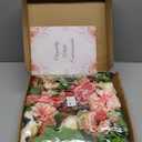 Spring Wreaths for Front Door Outside– 24 Inch Spring Door Wreath with Artificial Dahlia,Chrysanthemum,Rose and Anemone Floral Wreath with Greenery,Colorful Welcome Summer Wreaths for Front Door