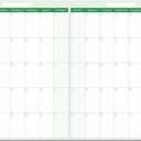 PlanetSafe Calendar - Horizontal 60-Day Wet/Dry Erasable Large Wall Calendar - Great for Home, Office, and Schools - Stay organized, Ideal for event tracking. Measures: (Earth Green, 24h x 36w)