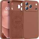 Ktele Magnetic for iPhone 17 Pro Case [Compatible with Magsafe] [Premium Silicone Satin-Smooth Touch] Slim Shockproof Anti-Scratch Microfiber Lining Case, 6.3 inch, Caramel