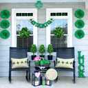 2 x St Patricks Day Lucky Clover White Outdoor Waterproof Throw Pillow Cover,12x20 Inch Shamrock Green Spring Lumbar Cushion Case Decoration for Sofa Couch Patio