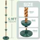 Climbing Rope with Platforms and Disc Swing Seat Set Playground Accessories Including Bonus Hanging Strap & Carabiner Tree Swing for Kids Rope Swings for Tree