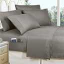 Elegant Comfort Luxury Best, Softest, Coziest 6-Piece Bed-in-a-Bag Comforter Set on Amazon Silky Soft Complete Set Includes Bed Sheet Set, Twin/Twin XL, Gray