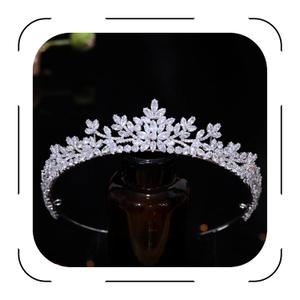 Jorsnovs Sparkly Small Zircon Wedding Crowns and Tiaras for Women Handmade Cubic Zirconia Princess Headpieces Sweet 16 Birthday Headdress (Silver)