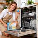 24 Pack BUBCLEAN Dishwasher CleanerDeodorizer Tablets, Deep Cleaning Descaler for Dishwasher, Natural Odor, Limescale, Grease, Calcium  Smell Remover, Septic Safe with Lemon Scent - 12 Month Supply