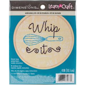 Dimensions 'Whip It' Short N' Sweet Mini Embroidery Kit for Beginners, 4''
