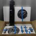 CubiCubi Ceiling Fans with Lights, 72 Inch Industrial/Modern Ceiling Fan with Light and Remote/APP Control, Kitchen Living Room Indoor Use, 35W, 3CCT, Stepless Dimmable, Quiet, Reversible, Black