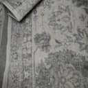 Neutral Area Rugs 8x10 for Living Room Vintage Rug Boho Floral Modern Washable Area Rug with Non-Slip Backing Large Carpet for Bedroom Dining Room Light Grey