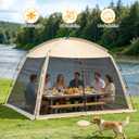 12'x12' Camping Screen Tent - Portable Screen Canopy 8-10 Person&Instant UV Resistant Sun Shelter,Easy to Set Up&Mosquito Net Tent&Waterproof,Suitable for Family Camping Trip,Backyard,Picnic