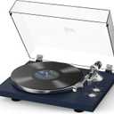 Retrolife® Vinyl Record Players Turntable with BT Wireless Output,Dark Blue