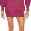Forever 21 Women's Turtleneck Mini Sweater Dress (X-Large, Purple)