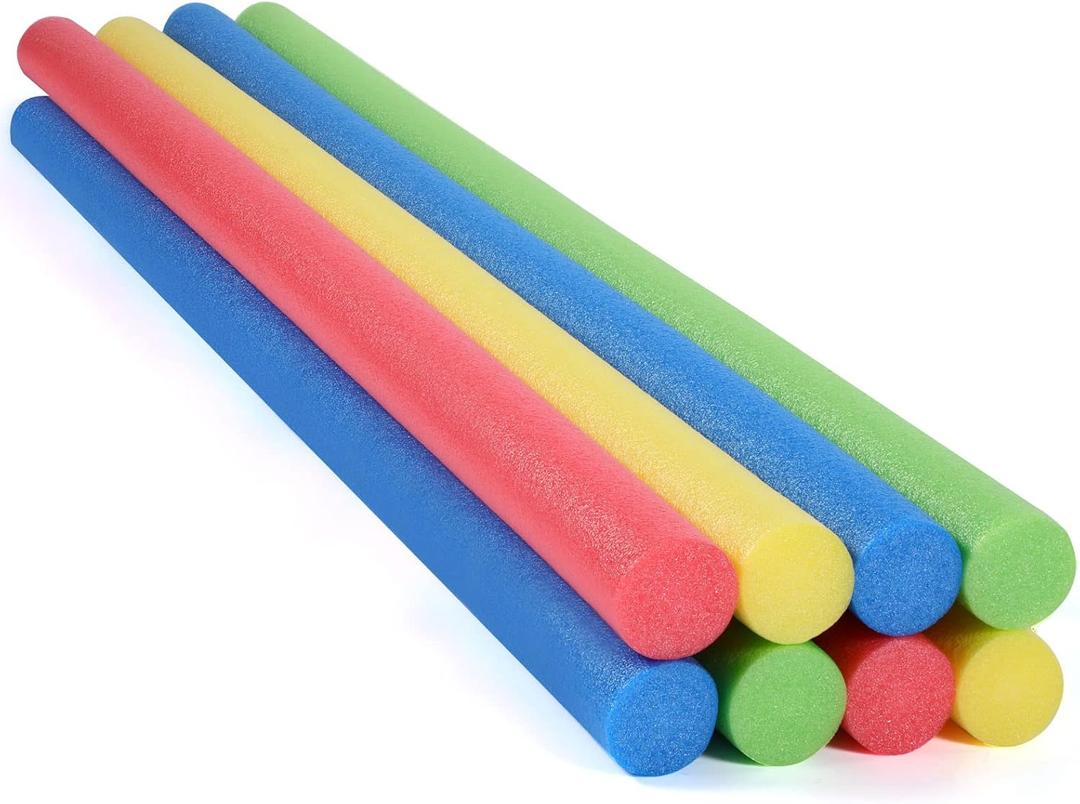 Leitee 8 Pack Pool Noodles Foam Swim Noodles 52 Inch Swimming Pool Noodle Bulk Bright Noodle Float Heavy Duty for Christmas Decorations