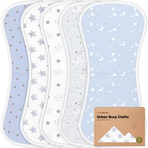 Organic Burp Cloths Baby Boy & Girl - 5-Pack Super Absorbent Cotton Burping Cloths for Babies, Soft & Plush Newborn Spit Up Rags, Infant Towels for Milk Spit Up, Unisex, Large 21" x 10"(Constellation) Organic Burp Cloths Baby Boy & Girl - 5-Pack Super Absorbent Cotton Burping Cloths for Babies, Soft & Plush Newborn Spit Up Rags, Infant Towels for Milk Spit Up, Unisex, Large 21" x 10"(Constellation)