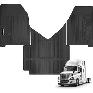Naibeve Floor Mats for Freightliner Cascadia 2018-2025 - All Weather Custom Fit for Freightliner Cascadia Floor Mats Waterproof Interior Accessories