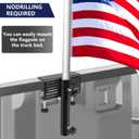 Flagpole Holder for Truck Bed, No Drilling Pickup Truck Flagpole Mount in Bed,Trailer Bed Flag Holder, Fit Up to 1.3 Inch Flag Pole (Black, Pack of 2)