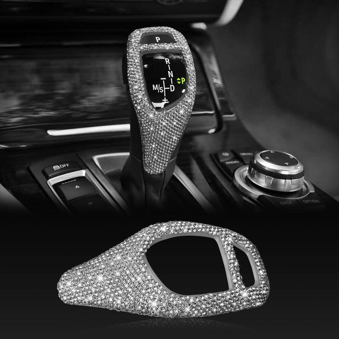 Bling Interior Accessories Gear Shift Knob Cover Trim Fit for BMW 1 2 3 4 5 6 Series 3GT 5GT X3 X4 X5 X6.Model A